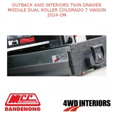OUTBACK 4WD INTERIORS TWIN DRAWER MODULE DUAL ROLLER COLORADO 7 WAGON 2014-ON